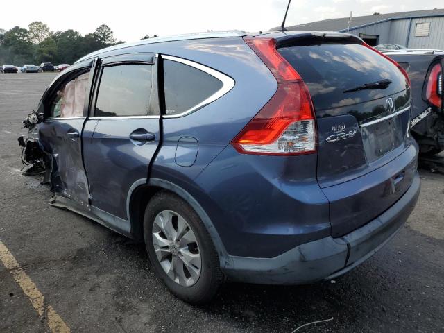 JHLRM3H71CC008788 - 2012 HONDA CR-V EXL BLUE photo 2