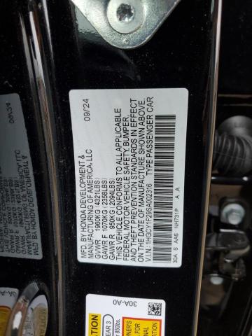 1HGCY1F29SA002316 - 2025 HONDA ACCORD LX BLACK photo 12