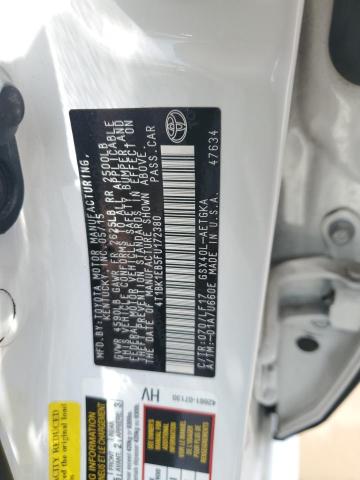 4T1BK1EB5FU172380 - 2015 TOYOTA AVALON XLE 白色 照片 12