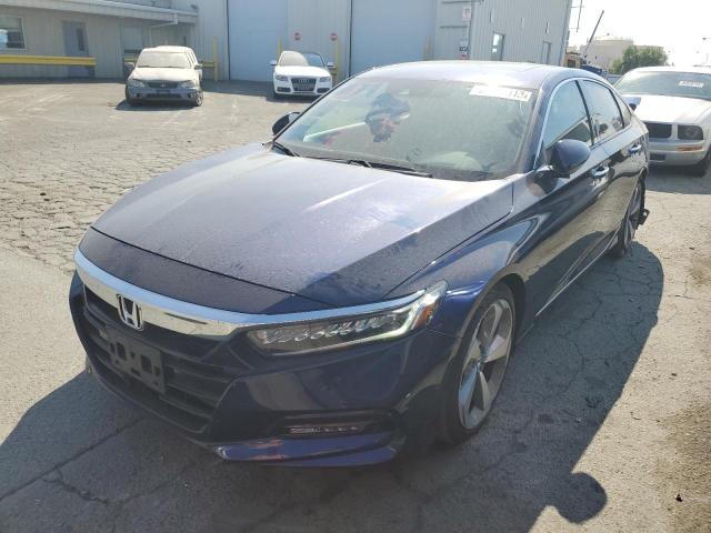 1HGCV1F93JA016443 - 2018 HONDA ACCORD TOURING BLUE photo 1