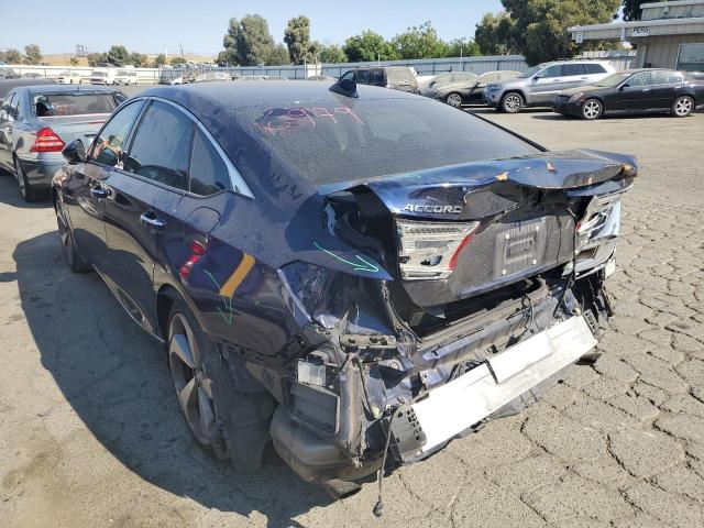 1HGCV1F93JA016443 - 2018 HONDA ACCORD TOURING BLUE photo 2