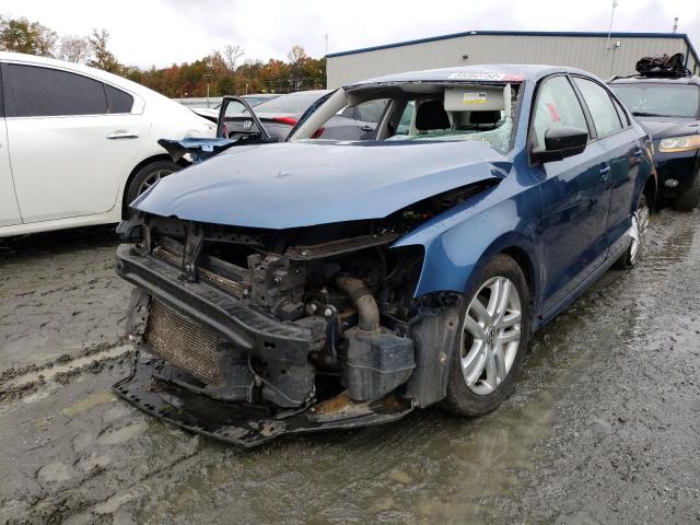 3VW2K7AJ3FM245977 - 2015 VOLKSWAGEN JETTA BASE Mavi foto 2