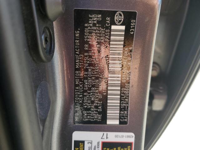 4T1BK1EB7EU085207 - 2014 TOYOTA AVALON BASE GRAY photo 12
