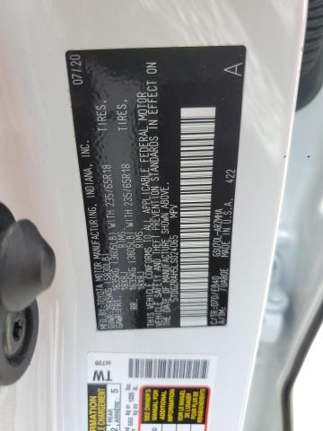 5TDGZRAH5LS024065 - 2020 TOYOTA HIGHLANDER XLE Blanc photo 13