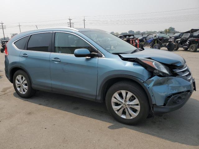 5J6RM4H76EL067075 - 2014 HONDA CR-V EXL TEAL photo 4