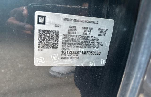 1G1ZG5ST1MF050330 - 2021 CHEVROLET MALIBU RS 青色 照片 10