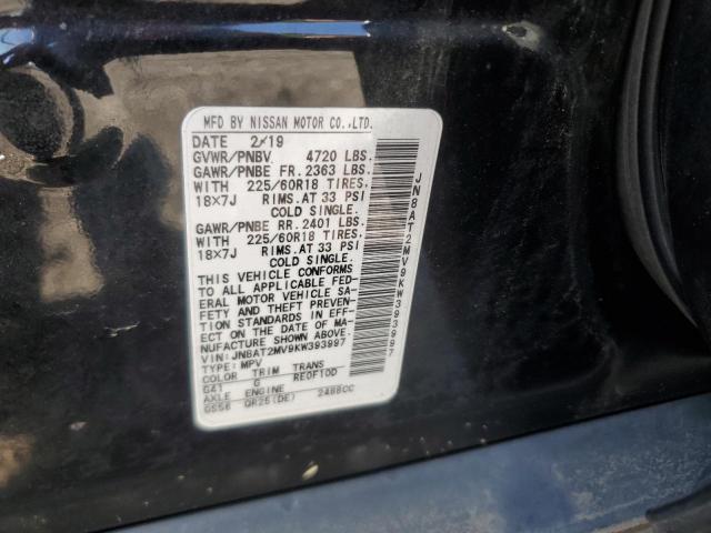 JN8AT2MV9KW393997 - 2019 NISSAN ROGUE S 黑色 照片 13