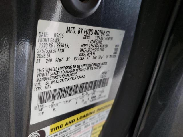 5LMJJ2HTXFEJ13485 - 2015 LINCOLN NAVIGATOR გრაფიტი ფოტო 13