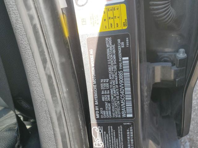 WBAVM5C54DVV90885 - 2013 BMW X1 XDRIVE35I CHARCOAL photo 12