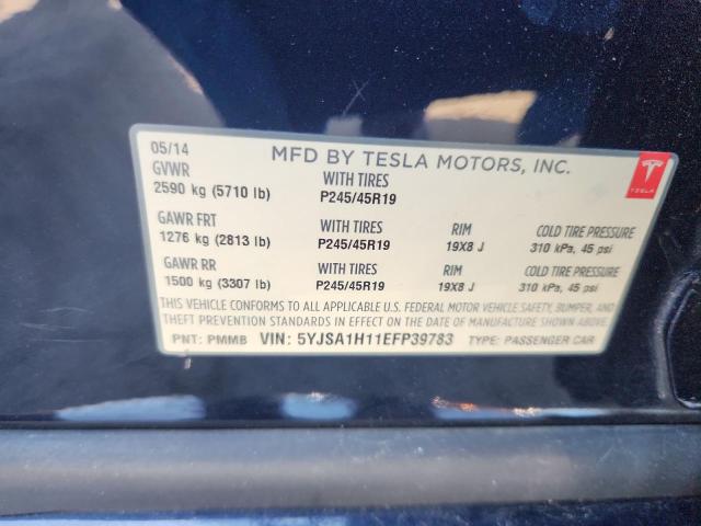 5YJSA1H11EFP39783 - 2014 TESLA MODEL S 黑色 照片 12