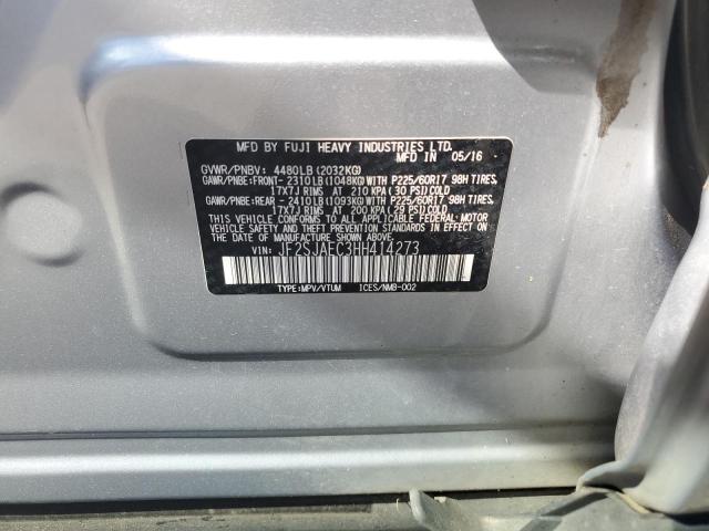 JF2SJAEC3HH414273 - 2017 SUBARU FORESTER 2.5I PREMIUM SILVER photo 13