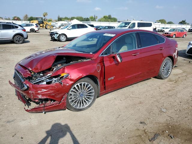 3FA6P0SU5HR105396 - 2017 FORD FUSION TITANIUM PHEV BURGUNDY photo 1