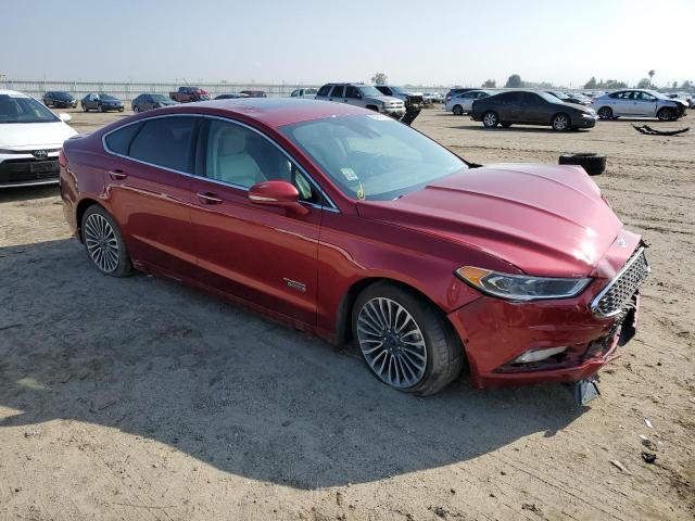 3FA6P0SU5HR105396 - 2017 FORD FUSION TITANIUM PHEV BURGUNDY photo 4