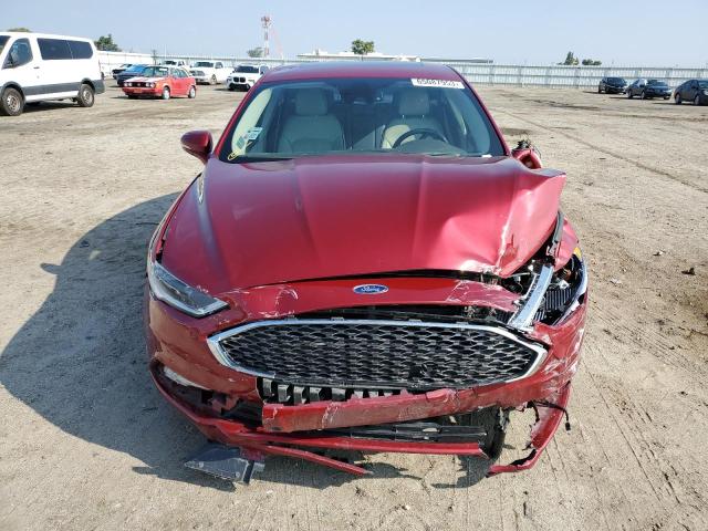 3FA6P0SU5HR105396 - 2017 FORD FUSION TITANIUM PHEV BURGUNDY photo 5