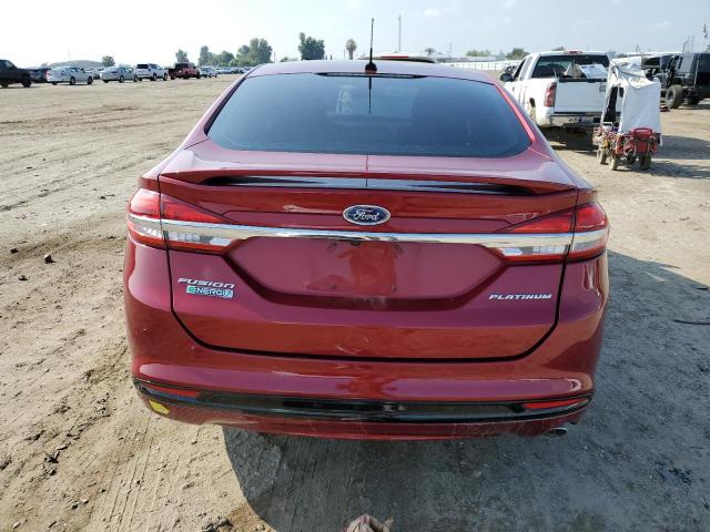 3FA6P0SU5HR105396 - 2017 FORD FUSION TITANIUM PHEV BURGUNDY photo 6