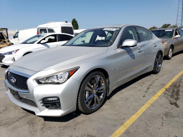 JN1AV7AP7EM691024 - 2014 INFINITI Q50 HYBRID PREMIUM SILVER photo 1