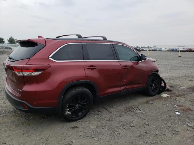 5TDJZRFH4KS607692 - 2019 TOYOTA HIGHLANDER SE BURGUNDY photo 3