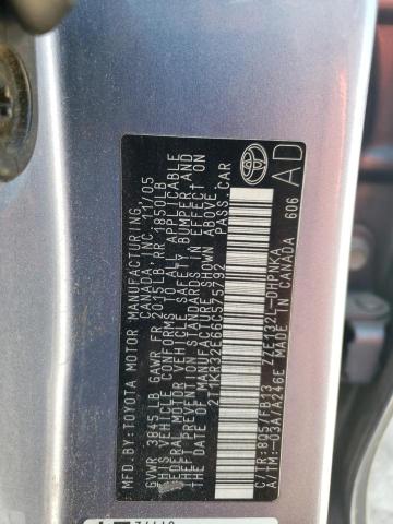 2T1KR32E66C575792 - 2006 TOYOTA COROLLA MA XR BLUE photo 13