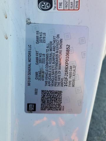 1G1FJ1R6XP0106852 - 2023 CHEVROLET CAMARO ZL1 白色 照片 12