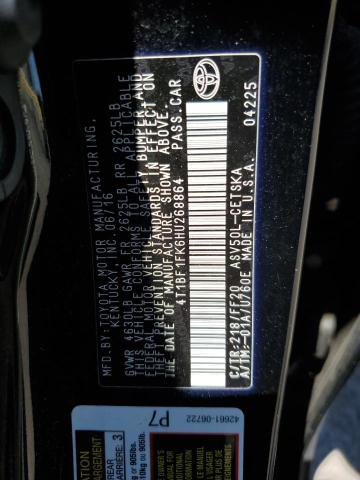 4T1BF1FK6HU268864 - 2017 TOYOTA CAMRY LE BLACK photo 12