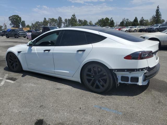 5YJSA1E53NF463307 - 2022 TESLA MODEL S WHITE photo 2