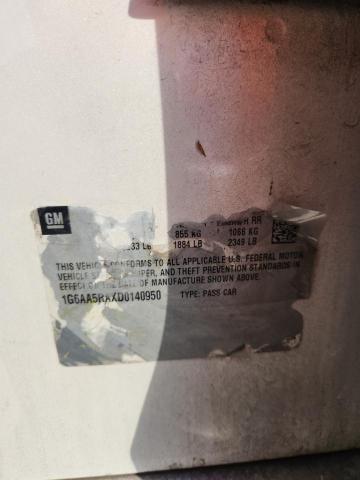 1G6AA5RAXD0140950 - 2013 CADILLAC ATS თეთრი ფოტო 12