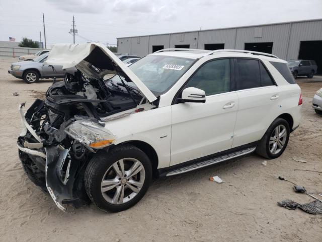 4JGDA5HB3CA079305 - 2012 MERCEDES-BENZ ML 350 4MATIC WHITE photo 1