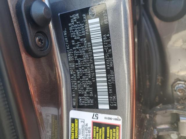 4T1G11BK1PU103698 - 2023 TOYOTA CAMRY SE NIGHT SHADE GRAY photo 12