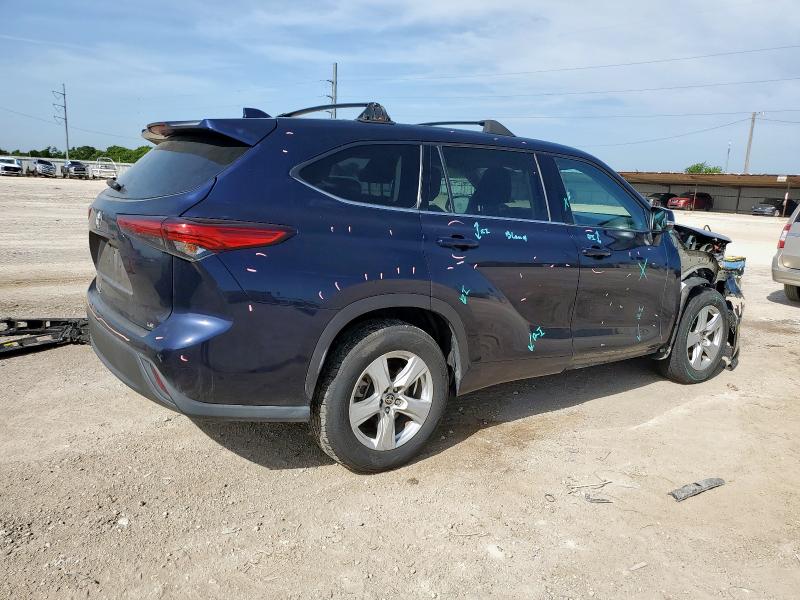 5TDZZRAH5LS006206 - 2020 TOYOTA HIGHLANDER L BLUE photo 3