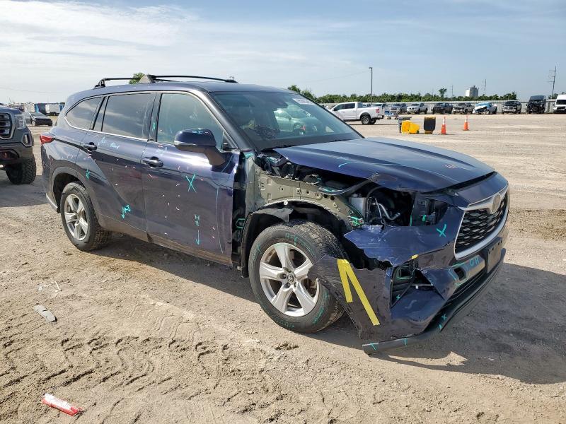 5TDZZRAH5LS006206 - 2020 TOYOTA HIGHLANDER L BLUE photo 4