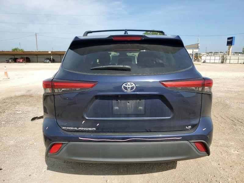 5TDZZRAH5LS006206 - 2020 TOYOTA HIGHLANDER L BLUE photo 6