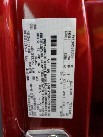 5LMTJ3DH0GUJ12921 - 2016 LINCOLN MKC RESERVE Qırmızı foto 12