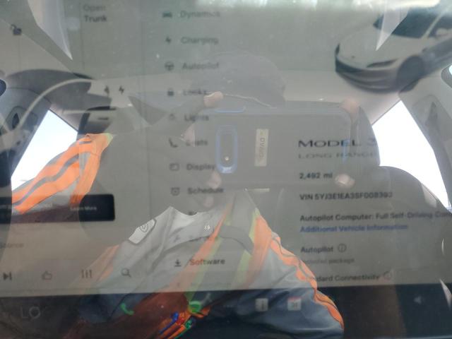 5YJ3E1EA3SF008393 - 2025 TESLA MODEL 3 WHITE photo 9