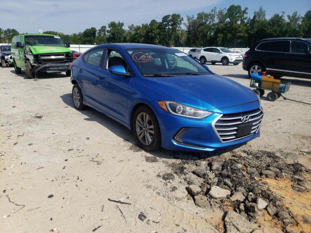 KMHD84LFXHU208629 - 2017 HYUNDAI ELANTRA SE BLUE photo 4