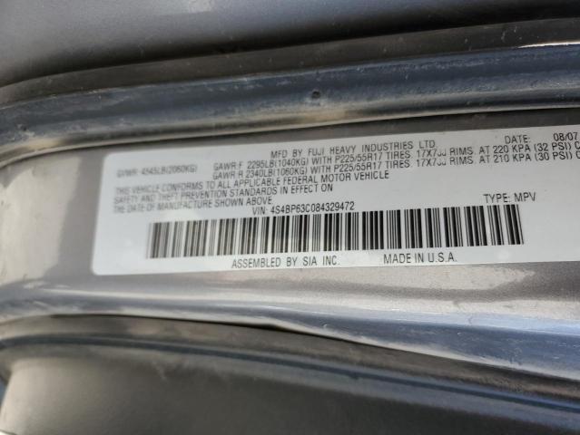 4S4BP63C084329472 - 2008 SUBARU OUTBACK 2.5XT LIMITED GRAY photo 14