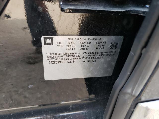 1G4ZP5SS0HU173144 - 2017 BUICK LACROSSE ESSENCE შავი ფოტო 12