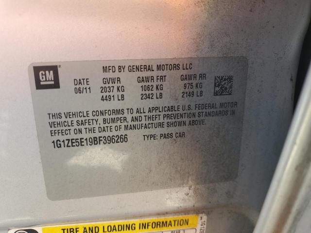 1G1ZE5E19BF396266 - 2011 CHEVROLET MALIBU LTZ SILVER photo 12