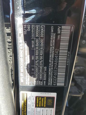 4JGDF6EE2HA864542 - 2017 MERCEDES-BENZ GLS 450 4MATIC BLACK photo 12