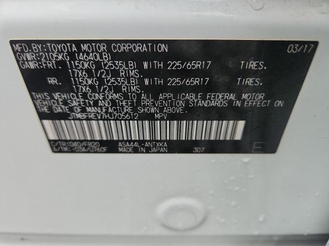 JTMBFREV7HJ705612 - 2017 TOYOTA RAV4 LE Ağ foto 14