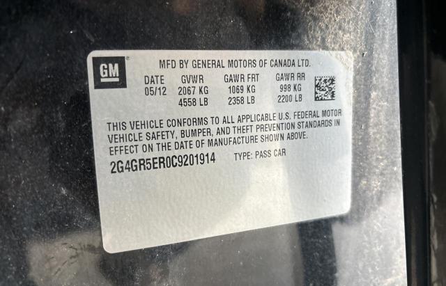 2G4GR5ER0C9201914 - 2012 BUICK REGAL 黑色 照片 10