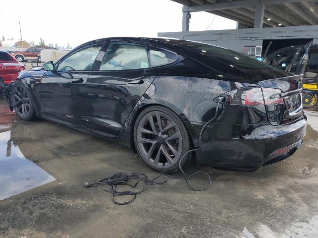 5YJSA1E58MF434710 - 2021 TESLA MODEL S BLACK photo 2