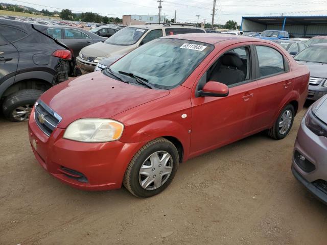 KL1TD56637B129463 - 2007 CHEVROLET AVEO BASE RED photo 1