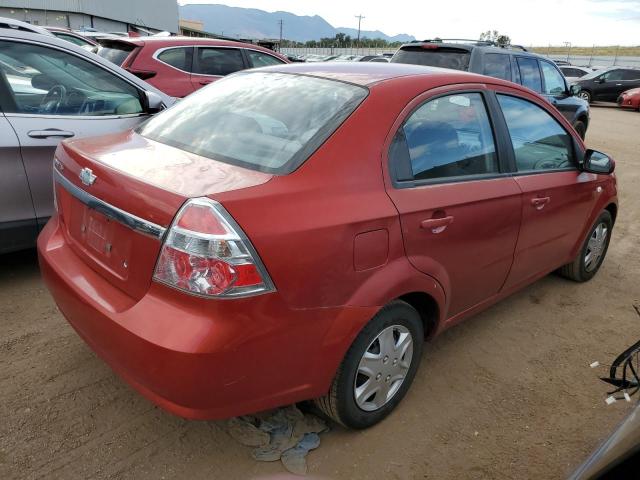 KL1TD56637B129463 - 2007 CHEVROLET AVEO BASE RED photo 3