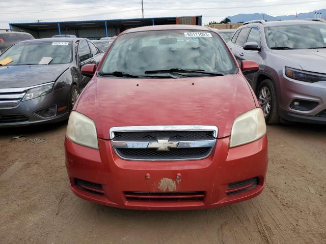 KL1TD56637B129463 - 2007 CHEVROLET AVEO BASE RED photo 5