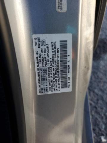 5FNRL5H61BB016863 - 2011 HONDA ODYSSEY EXL SILVER photo 13