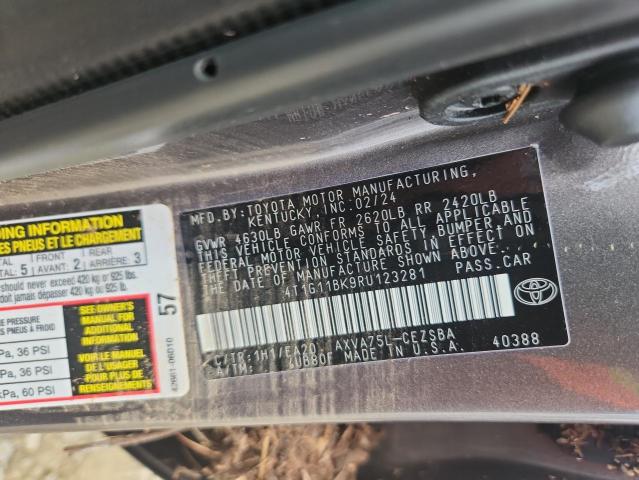 4T1G11BK9RU123281 - 2024 TOYOTA CAMRY SE NIGHT SHADE GRAY photo 13