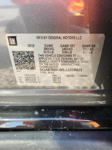 5GAERBKW1JJ209821 - 2018 BUICK ENCLAVE ESSENCE ნაცრისფერი ფოტო 13