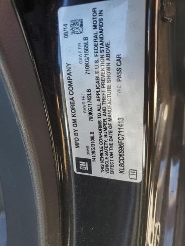 KL8CD6S96FC711413 - 2015 CHEVROLET SPARK 1LT BLACK photo 12