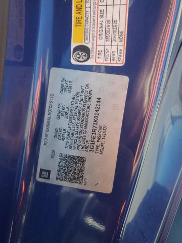 1G1FE1R71K0142144 - 2019 CHEVROLET CAMARO SS ლურჯი ფოტო 12