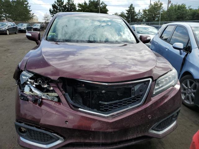 5J8TB4H76HL037193 - 2017 ACURA RDX ADVANCE MAROON photo 5